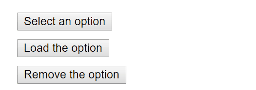 Un bouton ouvrant une liste déroulante implémenté par le modèle du clic externe et déclenché par la souris montrant que l'action de fermeture fonctionne.